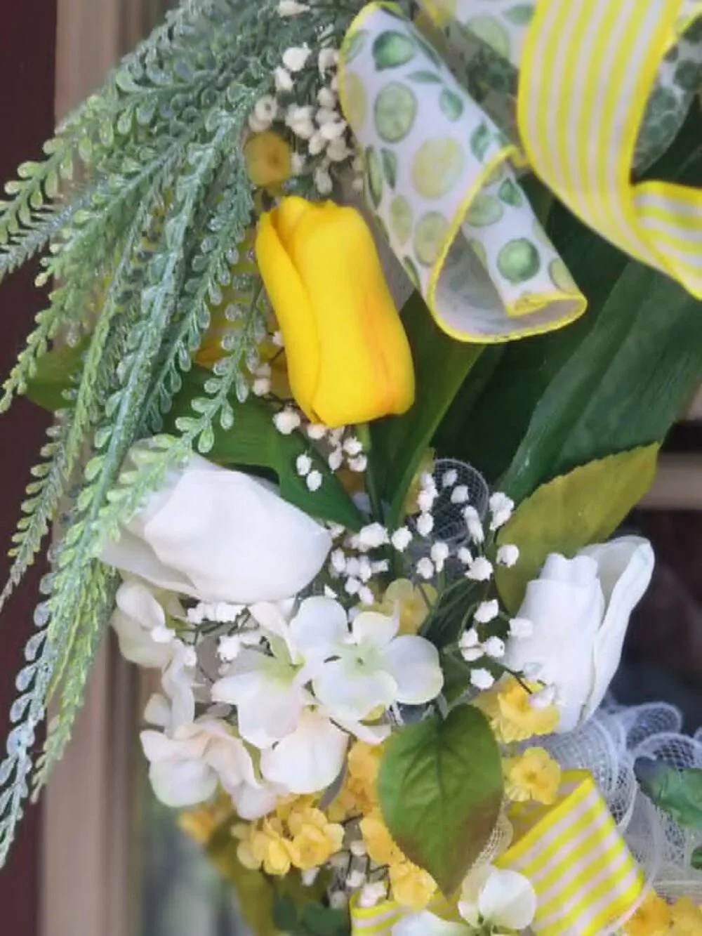 Handmade mesh ribbon wreath